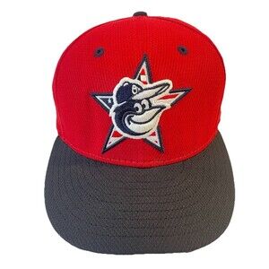 Baltimore Orioles Patriotic Hat Fitted Size 7 3/8 New Era 59Fifty On Field Cap